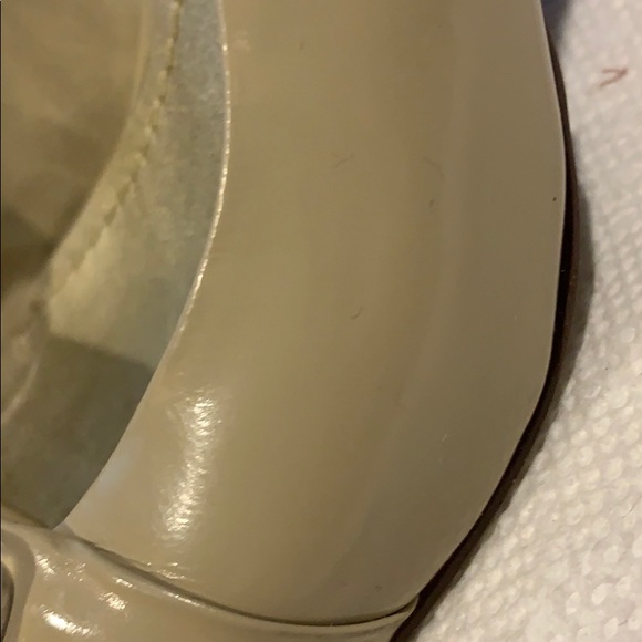 Nine West Leather Sling-back heels Open Toe - Taupe Size 7 - Picture 5 of 9